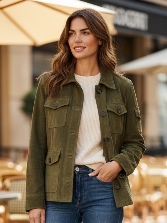 J. Crew Jackets & Blazers - J.Crew Olive Green Leather
Suede Safari Field Jacket Size
M